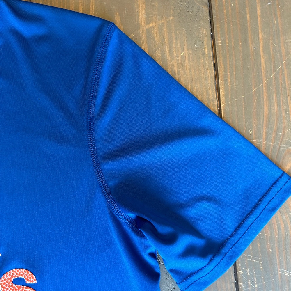 adidas Climalite Boy T-Shirt XL 18 Blue Graphic Print Logo Sports Outdoor School - Picture 4 of 15